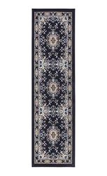 Diğer 57858324441825399283959 Dynamix Premium Sakarya Geleneksel Madalyon Bordür Bölgesi Halısı, Lacivert, 4 Cm X 7 Cm Yolluk 1