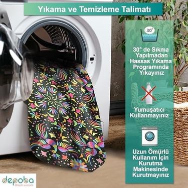 Diğer 57858324441934399283959 Zunar Kadife Kaymaz Pamuk Tabanlı Yıkanabilir Antibakteriyel Yuvarlak Salon Halısı 120X120 1