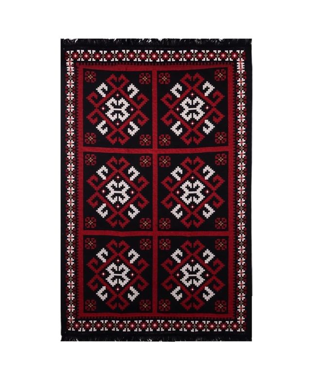 Diğer 57858324441981999283959 Kilim, Makinede Yıkanabilir, Modern Desenli, 80 150 Cm, Sa25Mk 1