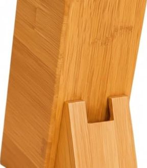 Diğer 57858324442039399283959 Bambu Ahşap Bıçak Standı 220 Mm Eğik Tasarım, Kaymaz Tabanlı, Çoklu Bıçak Yuvalı, Modern Ve Doğal Mutfak Düzenleyici Abanoz