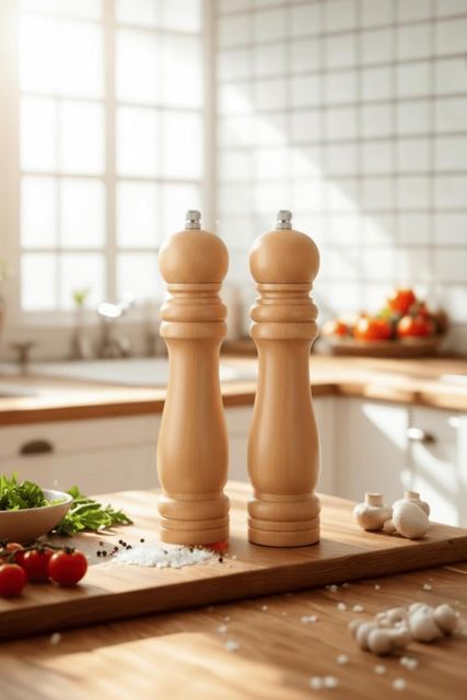 Diğer 57858324442142799283959 Life 2 Li Büyük Boy Bambu Gövdeli Tuz Karabiber Değirmeni Öğütücü Kahverengi Mıt1249 Açık Gri