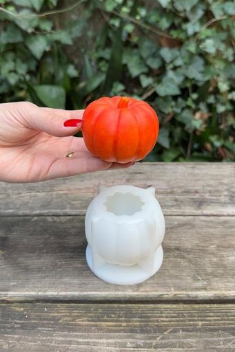 Diğer 57858324442674799283959 Pumpkin Büyük Boy Mum Kalıbı Silikon Altın
