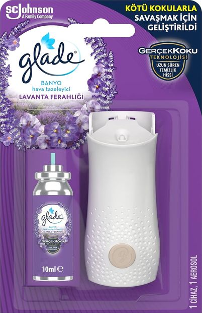 Diğer 57858324442679999283959 Glade Banyo Hava Tazeleyici Cihaz Ve Yedek Lavanta Ferahlığı 10 Ml