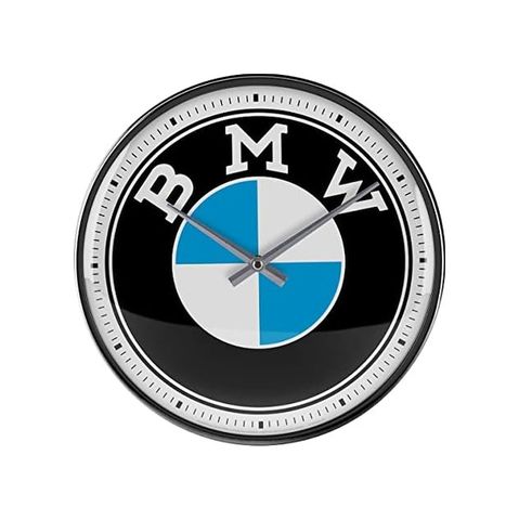 Diğer 57858324442831699283959 -Art Retro Duvar Saati Bmw Logosu Araç Aksesuarları Hayranları İçin Hediye Fikri Büyük Mutfak Saati, Tasarım, Dekorasyon İçin 31 Cm Açık
