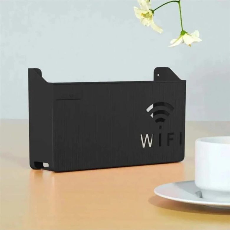 Diğer 57858324442834699283959 Siyah Wifi Kutusu Duvar Asılabilir Sigorta Ve Modem Saklama Kutusu 25X15X6 Cm Açık