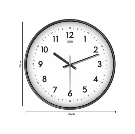 Diğer 57858324442853899283959 30 Cm Akar Saniye Sessiz Mekanizma Duvar Saati Açık
