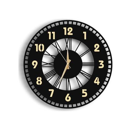 Diğer 57858324442890899283959 Modern Tablo Setli Ahşap Vıp Dekoratif Duvar Saati Açık
