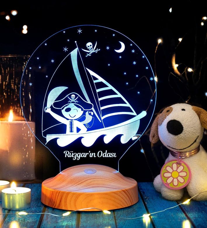 Diğer 57858324443113799283959 3D 3 Boyutlu Çocuk Bebek Hediyesi Led Lamba .