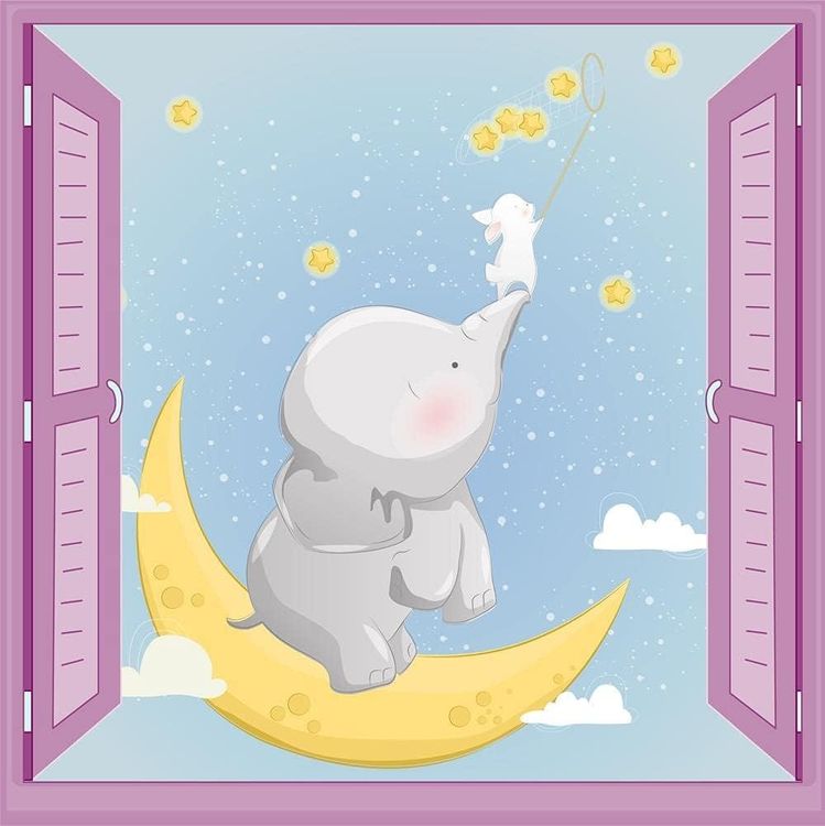 Diğer 57858324443127899283959 Çocuk Odası Bebek Odası Pencere Poster Duvar Kağıdı Yıldız Toplama Acı Kahve