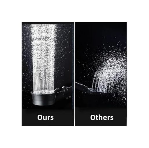 Diğer 57858324443276699283959 Duş Başlığı Turbo Fan 5 Fonksiyonlu Duş Başlığı El Duşu Handshower, Siyah 1.sınıf Kaliteli 000 Açık Krem