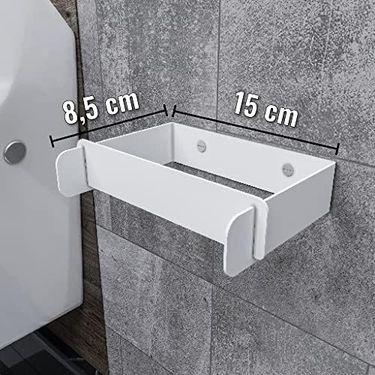 Diğer 57858324443376899283959 Lmz Minimal Tuvalet Kağıtlığı, Banyo Kağıdı Askısı, Pratik Çek Çıkar Wc Kağıtlık, Aksesuarı, Banyo Ekipmanları Aparatı Metal, Beyaz Acı Kahve