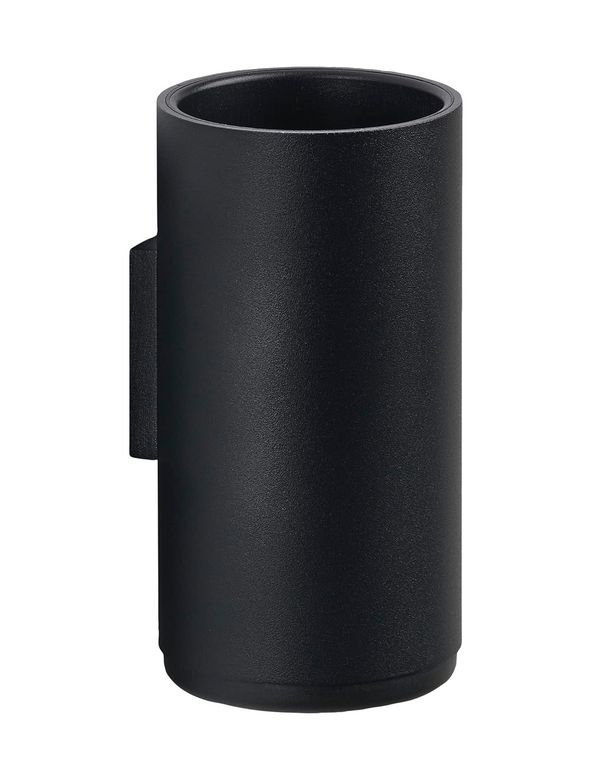 Diğer 57858324443385399283959 Rim Duvar İçin Diş Fırçası Kabı, Çap 7 Cm, Yükseklik 13,6 Cm, Siyah Açık Ahşap