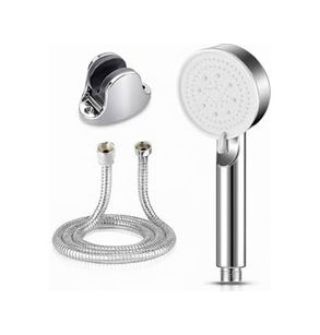 Diğer 57858324443388299283959 Turbo Duş Başlığı, Yüksek Basınçlı El Duşu, 5 Fonksiyonlu Duş Başlığı Krom Turbo Set 000 Açık Krem