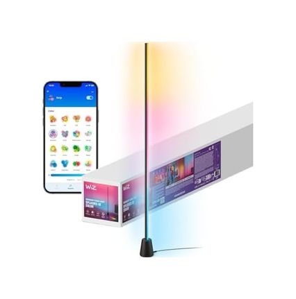 Diğer 57858324443414999283959 Wiz Gradient Zemin Lambası - Siyah 140 Cm Rgbıc Aynı Anda Birden Fazla Renk Gösterir, İnce Tasarım, Wi-Fi İle Bağlanır, Ses/uygulama Kontrolü,, Alexa Ve Homekit İle Çalışır Açık Gri