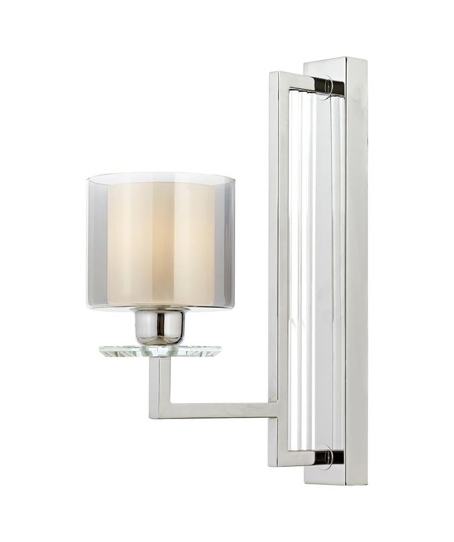 Diğer 57858324443438199283959 Ap-60190-1K Krom Kaplama Aplik E27 Metal Kristal 15X32Cm Acı Kahve