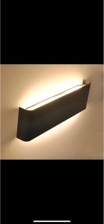Diğer 57858324443480299283959 Çift Yönlü Led Aplik 34 X11 Cm Siyah Kasa- Beyaz Işık 6500K Acı Kahve