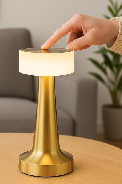 Diğer 57858324443502299283959 Dokunmatik Şarjlı Led Masa Lambası - 3 Kademeli Işık Ayarlı, Kablosuz Dekoratif Gece Lambası, 1800 Mah Taşınabilir, Usb Şarjlı Enerji Sınıfı A .