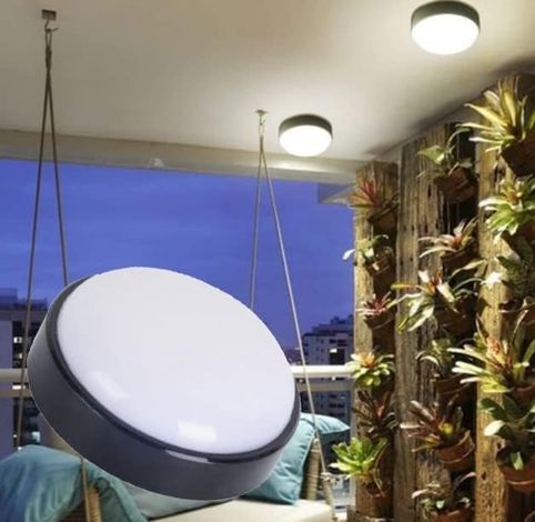 Diğer 57858324443651499283959 15W Siyah Led Nem Su Geçirmez Banyo Bahçe Balkon Modern Tavan Duvar Lambası Beyaz Işık 6500K Ip65 Dış Mekan Kullanıma Uygun Acı Kahve