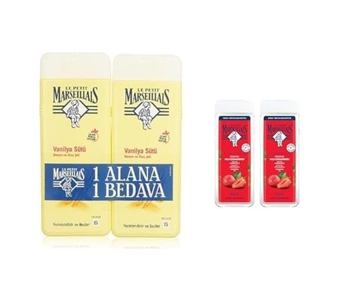 Diğer 57858324443906499283959 Le Petit Marseillais Seti Vanilya Sütü X1 + Lpm Akdeniz Çileği 400 Ml 1+1 Set X1 Açık Bej