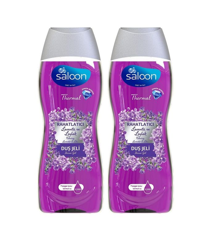 Diğer 57858324443919999283959 Saloon Therml Duş Jeli Rahatlatici Lavanta & Leylak 450Ml 2Li Paket Açık Bej