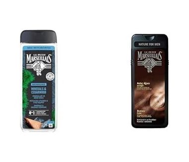 Diğer 57858324443941599283959 Le Petit Marseillais Erkek Duş Jeli Seti Mineral & Sedir Ağacı Ve Ardıç Ağacı & Fıjer, 2 X 400 Ml Açık Bej