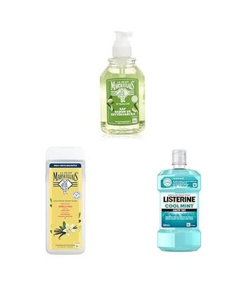 Diğer 57858324443945899283959 Le Petit Marseillais El Yıkama Jeli Sabun & Zeytinyağı 300 Ml + Organik Vanilya Sütü Duş Jeli Le Petit Marseillais 400 Ml + Mint Ağız Bakım Ürünü Hafif Tat, 500 Ml Açık Bej