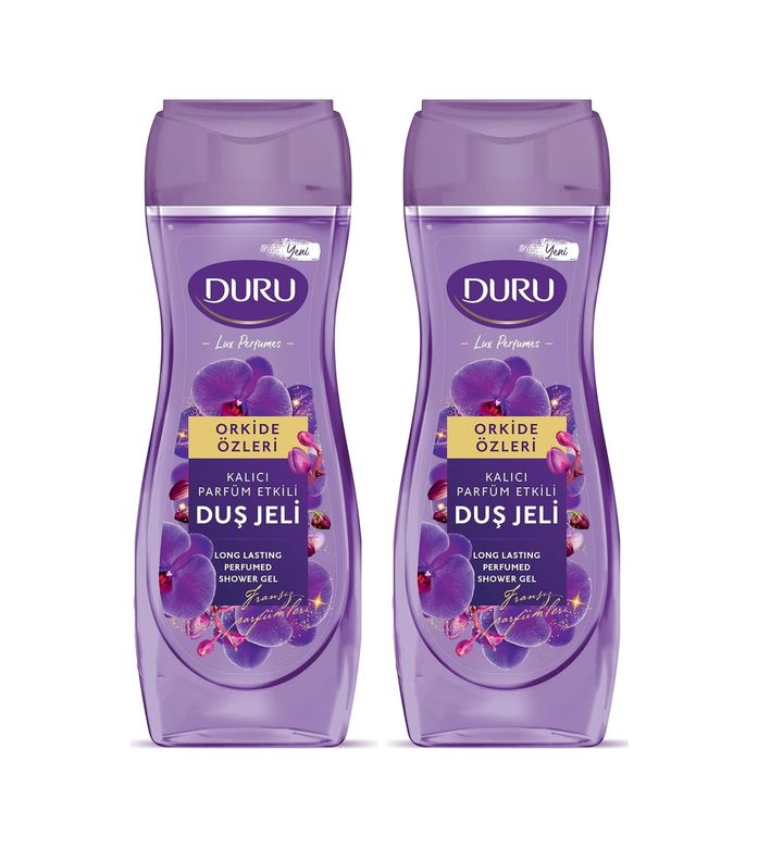 Diğer 57858324443965299283959 Duru Lux Perfumes Duş Jeli, Orkide, 450 Mililitre 2Li Paket Açık Bej