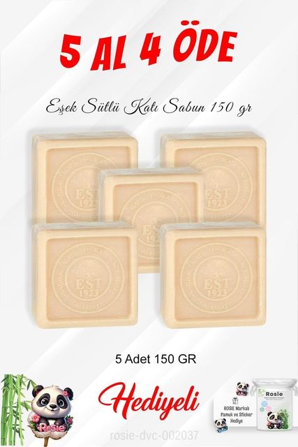 Diğer 57858324443986799283959 Eşek Sütü Katı Sabun 150 Gr 5 Al 4 Öde Ve Rosie Pamuk Acı Badem