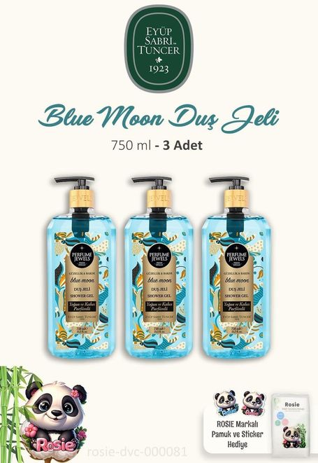 Diğer 57858324443996199283959 3 Adet Duş Jeli 750 Ml Blue 60'lı Doğal Pamuk Rosıe Açık Bej
