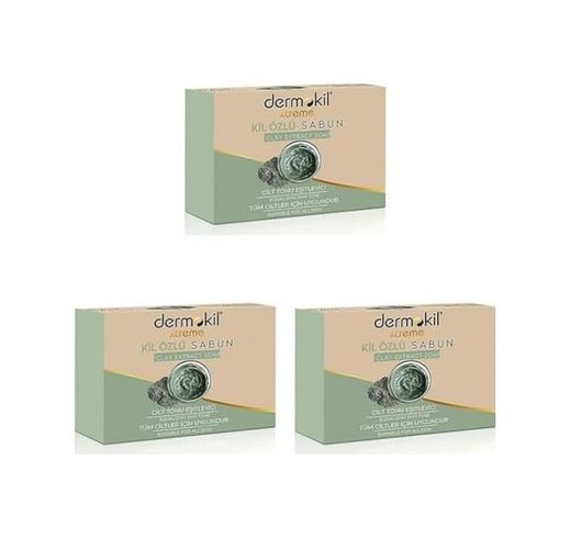 Diğer 57858324444002699283959 Kil Özlü Doğal Katı Sabun 100 Gr 3 Paketi Acı Badem