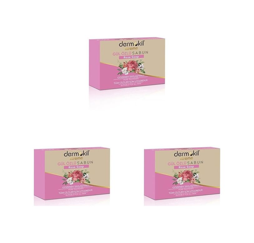 Diğer 57858324444008499283959 Gül Özlü Katı Doğal Sabun 100 Gr. 3Lü Paket Acı Badem