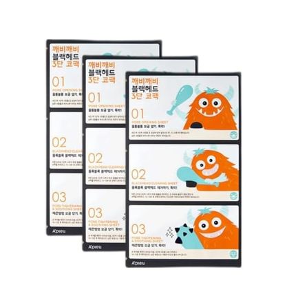 Diğer 57858324444137999283959 A'pıeu Siyah Noktalar İçin 3 Aşamalı Burun Bandı Goblin Blackhead 3 Nose Pack Açık Ceviz