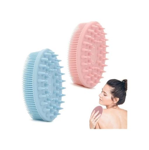 Diğer 57858324444216499283959 2'si 1 Arada Banyo Ve Şampuan Fırçası, 2 Adet Yumuşak Silikon Peeling Fırçası, Parlak Cilt İçin Silikon Banyo Lifi, Nazik Köpük Ve Temizlik İçin Açık Ceviz