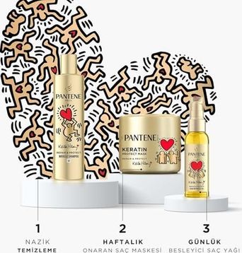 Diğer 57858324445192999283959 Pantene Keith Haring Yoğun Bakım Keratin Yağı 100 Mililitre