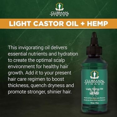 Diğer 57858324445213699283959 Clubman Pinaud Light Castor Oil + Hemp Saç Bakım Yağı 118Ml