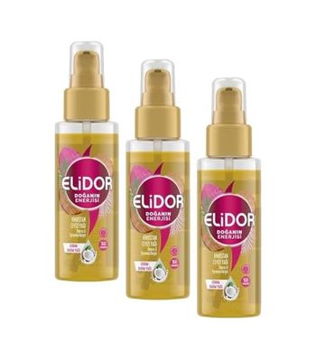 Diğer 57858324445247399283959 Elidor Güçlü Saç Uçları İçin Hindistan Cevizi Saç Yağı 1 Paket 1 X 80 Ml 3 Paketi