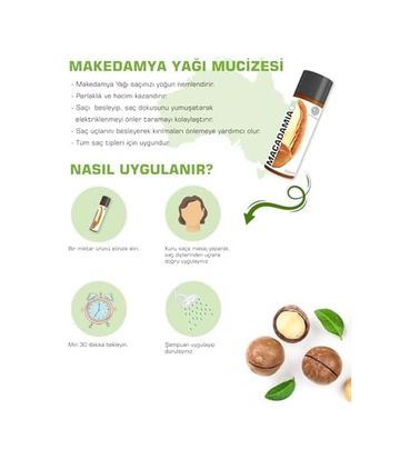 Diğer 57858324445318399283959 Avofarm%100 Makedamya Yağı 100Ml
