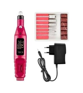 Diğer 57858324445583299283959 12 Parça Çantalı Manikür Pedikür Seti Ve Elektrikli 12V Tırnak Törpü Manikür Pedikür Makinesi Set 6998