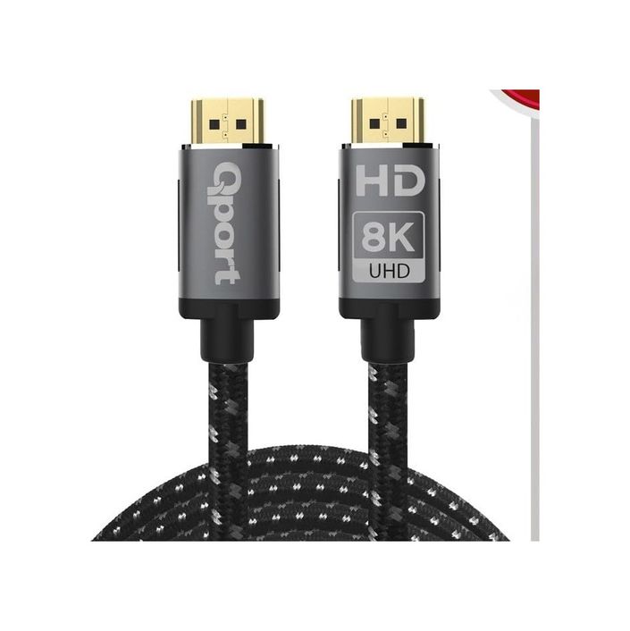 Diğer 57858324448609399283959 Qport Q-Hdmı215 5M Hdmı 2.1V 8K Örgülü Altın Uçlu 0
