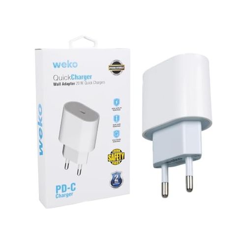 Diğer 57858324448944899283959 Weko Wk-26524 Beyaz Pd 20 Watt Iphone Tip-C Hızlı Şarj Başlığı Acı Kahve