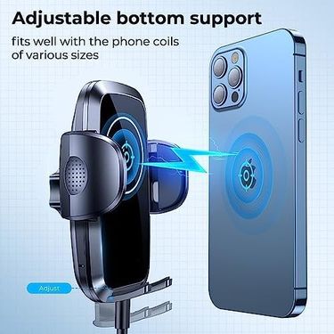 Diğer 57858324449219099283959 Hp-A04 15W Kablosuz Şarj Araba Telefon Tutucu Ayarlanabilir Cam Ve Torpido İçin Yüksek Kalite Premium 1