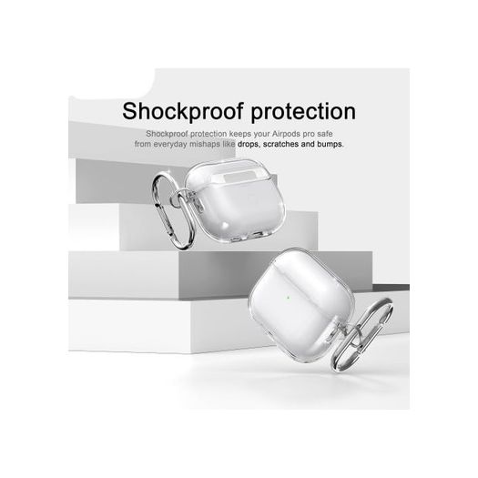 Diğer 57858324449227499283959 Soft Yumuşak Şeffaf Esnek Silikon Pro 3 İle Uyumlu Kulaklık Kılıfı Ve Karabina Anahtarlık Şeffaf, Pro 3 Addison