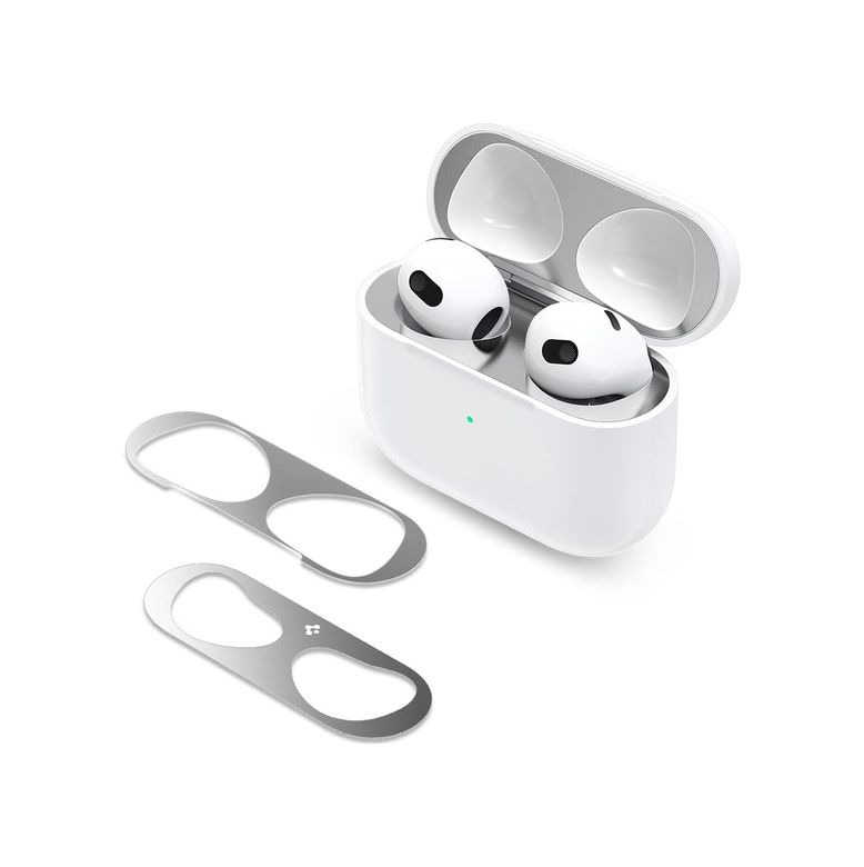 Diğer 57858324449233199283959 Airpods 3.nesil İle Uyumlu Kapak İçi Kir / Toz Önleyici Shield 2 Adet Metal Silver - Asd01986 Addison