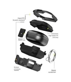 Diğer 57858324449248199283959 Caseonn Kılıf Güvenlik Kilitli Military Tank Siyah Siyah Galaxy Buds Fe - Buds Core İle Uyumlu Addison