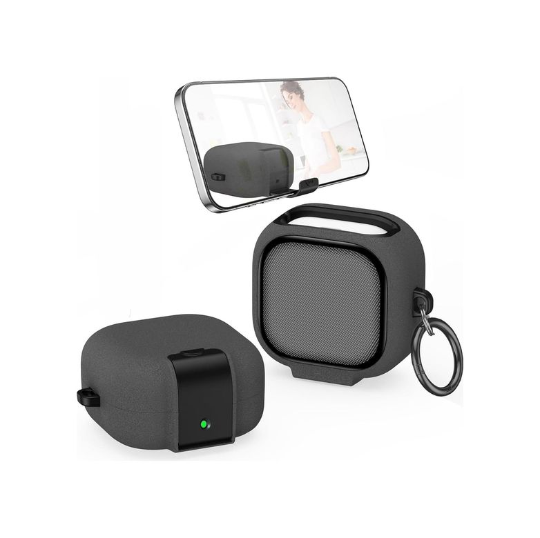 Diğer 57858324449289899283959 Galaxy Buds4 Ve Buds4 Pro Uyumlu Güvenlik Kilitli Telefon Standı Fonksiyonlu Premium Kulaklık Kılıfı Gri Addison