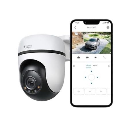 Diğer 57858324449352699283959 Tp-Link C500 V2.0 Işıklı Ve Renkli Gece Görüşlü, Sesli Ve Işıklı Alarmlı, Yatay/dikey 360 Derece, Dış Mekan Wi-Fi Güvenlik Kamerası Açık Gri