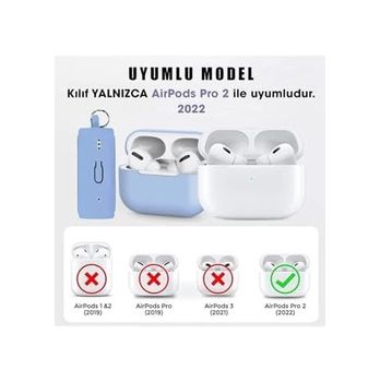 Diğer 57858324449379199283959 5894 Sarı Soft Renk Darbe Emici Çengelli Silikon Kulaklık Kılıfı Pro 2 İle Uyumlu Addison