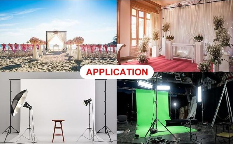 Diğer 57858324449465399283959 2X2 Metre Fon Standı Taşınabilir Background Stand Backdrop Stand Ayarlanabilir Demir Tag Açık Mavi