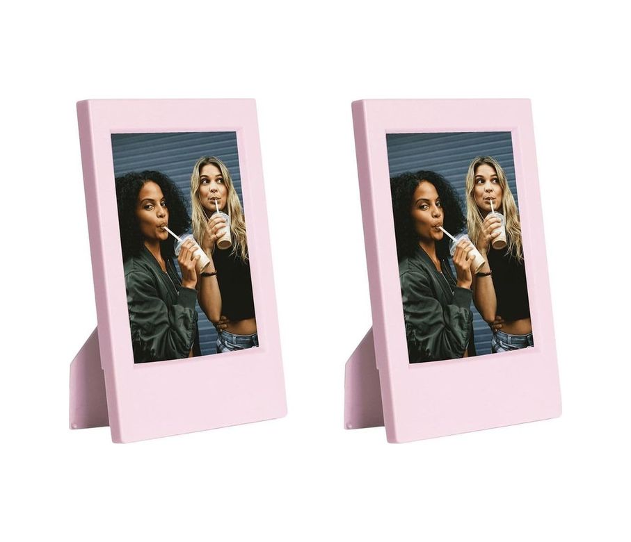 Diğer 57858324449491299283959 Mini Film Uyumlu Pembe 2'li Klasik Fotoğraf Çerçeve Seti 0