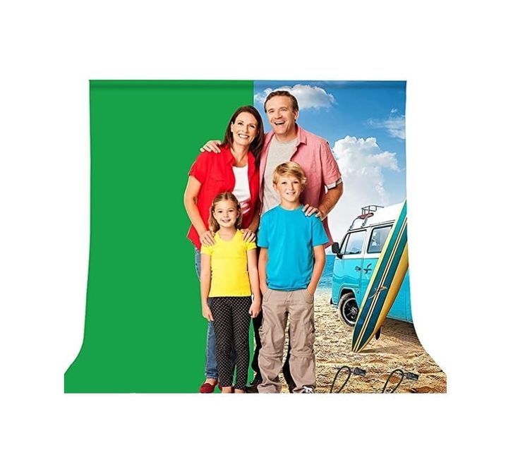 Diğer 57858324449698899283959 200X300 Cm Yeşil Fon Perde Seti, Chroma Key Green Screen Kit, T Braket Stand, 5 Klips İle Birlikte, Fotoğraf Video Çekimi İçin Açık Mavi